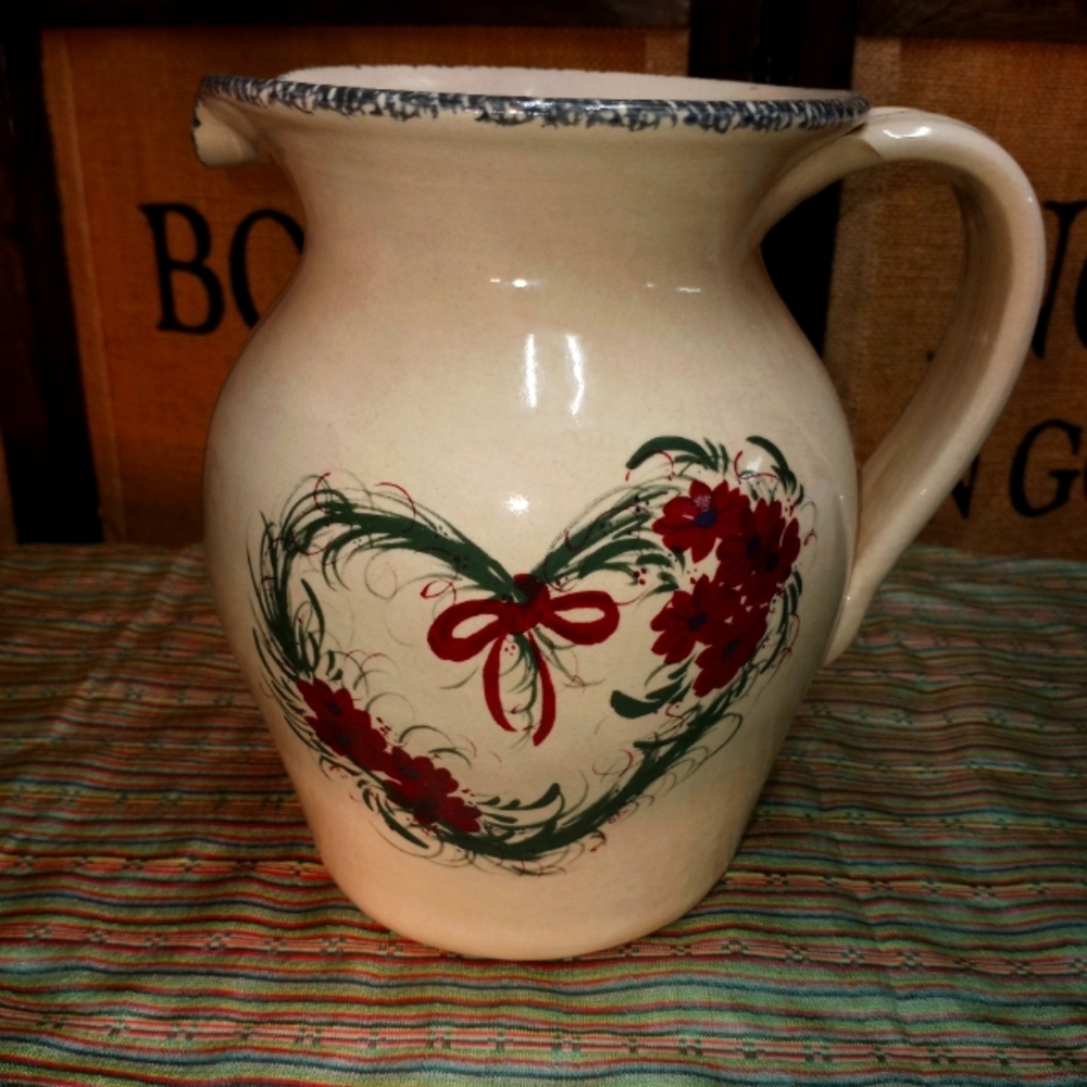 Casey Pottery Stoneware Pitcher, Hand-made in USA